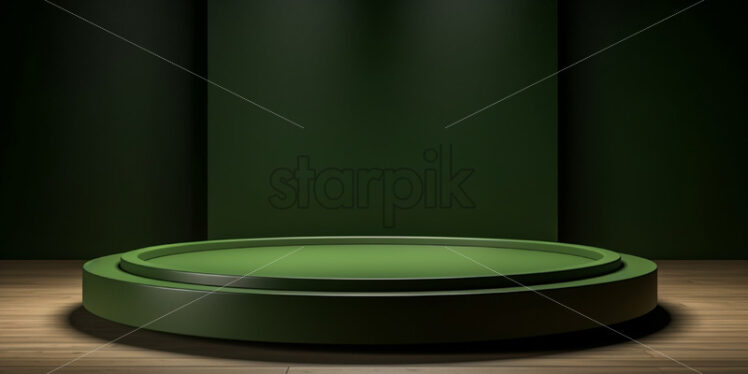 A green podium for product photography - Starpik Stock