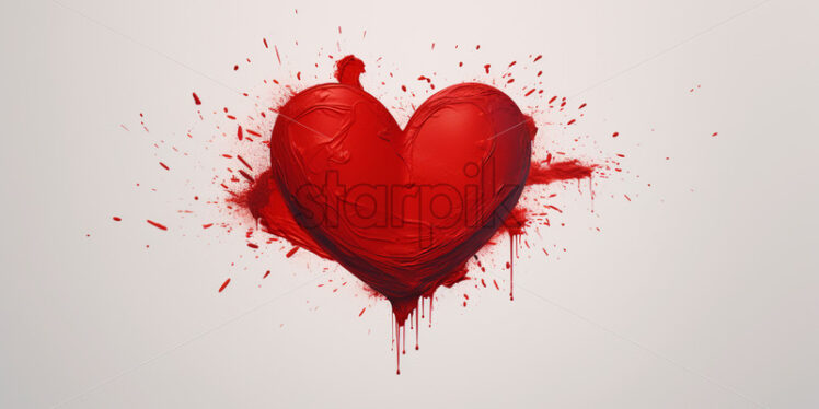 A heart painted on a white surface - Starpik Stock