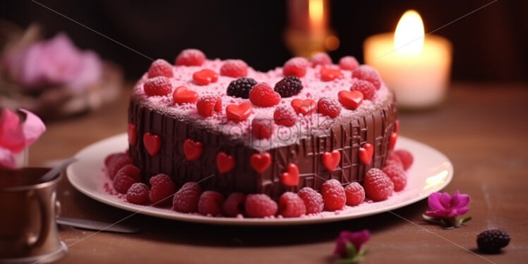 A heart shaped cake - Starpik Stock