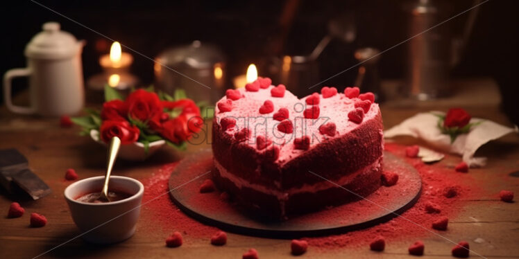 A heart shaped cake - Starpik Stock