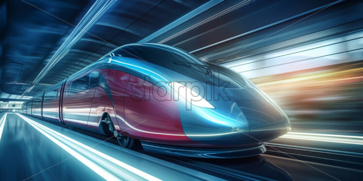 A high-speed train on its own - Starpik Stock