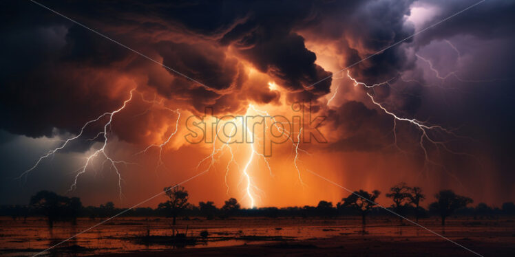 A lightning storm - Starpik Stock