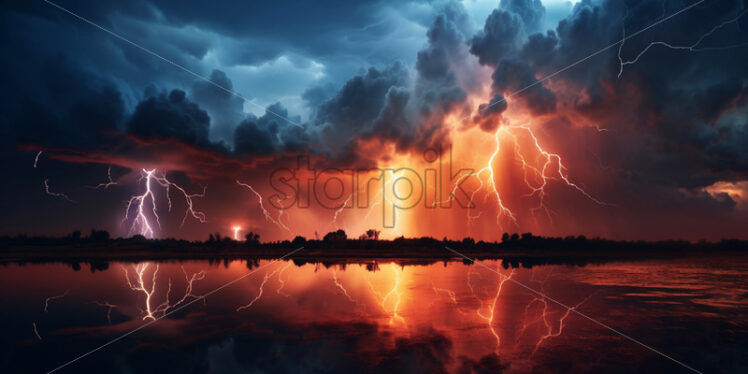 A lightning storm - Starpik Stock