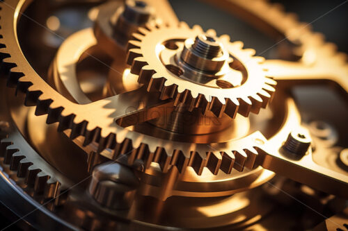 A lot of gears that are part of a mechanism - Starpik Stock