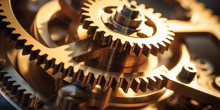 A lot of gears that are part of a mechanism - Starpik Stock