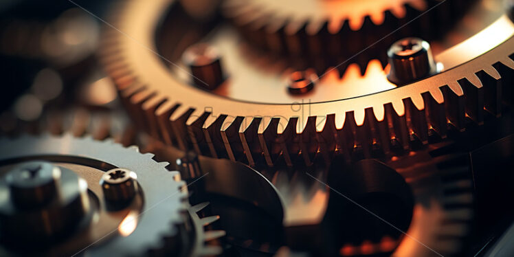 A lot of gears that are part of a mechanism - Starpik Stock