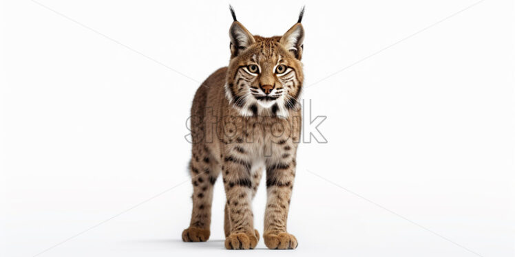 A lynx on a white background - Starpik Stock