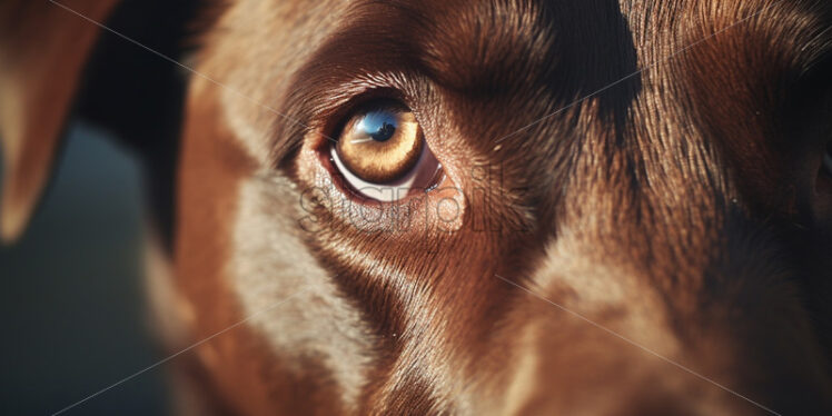 A macro photo of a dog's eye - Starpik Stock