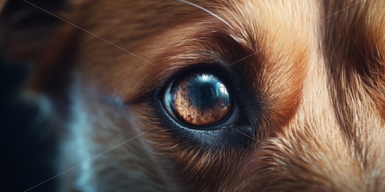 A macro photo of a dog's eye - Starpik Stock