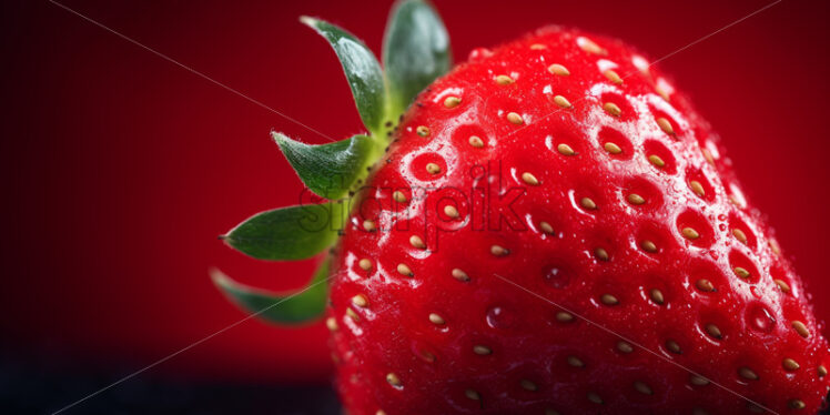 A macro photo of a strawberry - Starpik Stock