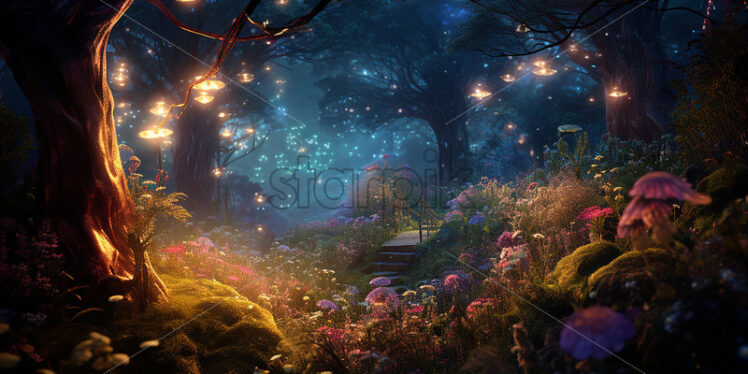 A magical forest, from fantastic stories - Starpik Stock