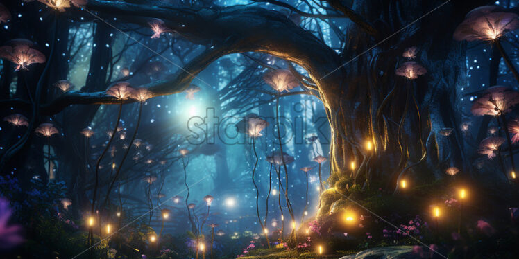 A magical forest, from fantastic stories - Starpik Stock