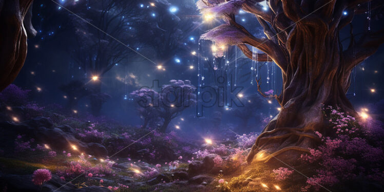 A magical forest, from fantastic stories - Starpik Stock