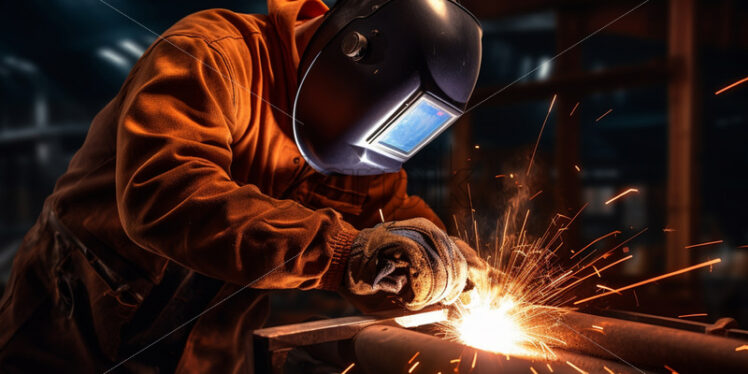 A man who welds - Starpik Stock