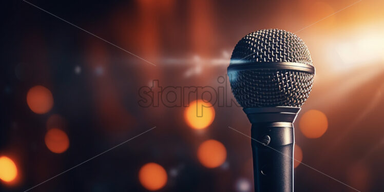 A microphone in the concert hall - Starpik Stock