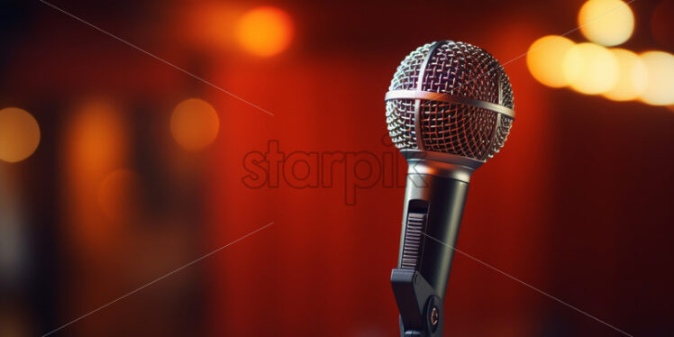 A microphone in the concert hall - Starpik Stock