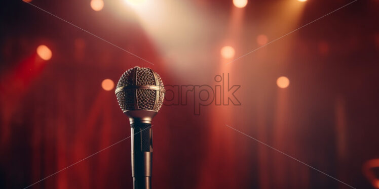 A microphone in the concert hall - Starpik Stock