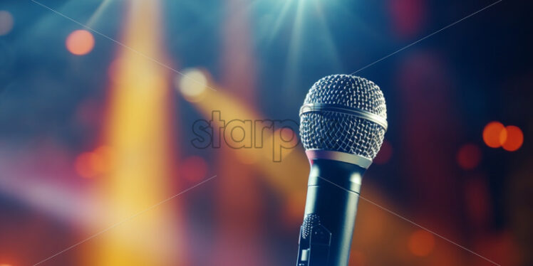 A microphone in the concert hall - Starpik Stock