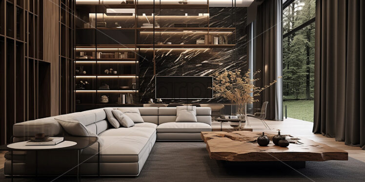 A modern interior, living room - Starpik Stock