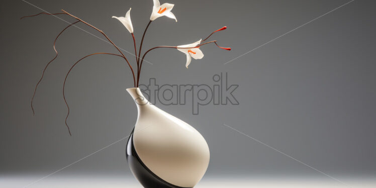 A modern vase with flowers - Starpik Stock