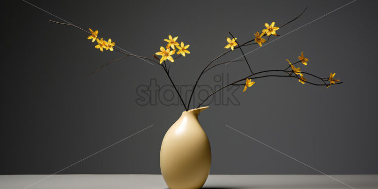 A modern vase with flowers - Starpik Stock