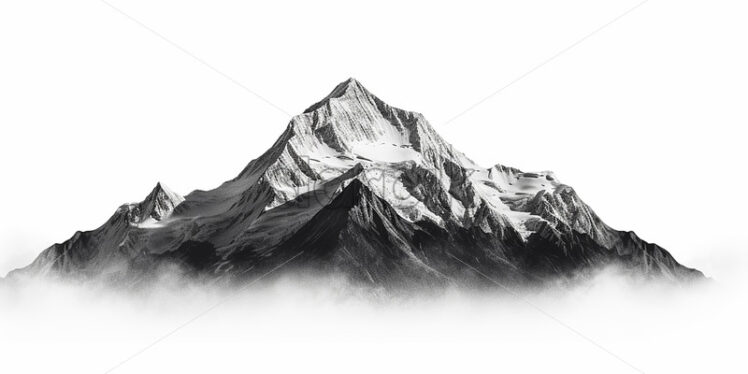 A mountain peak on a white background - Starpik Stock