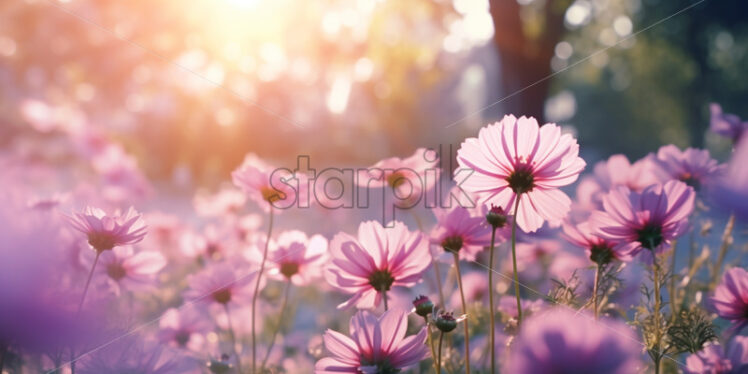 A natural background of a flower garden - Starpik Stock