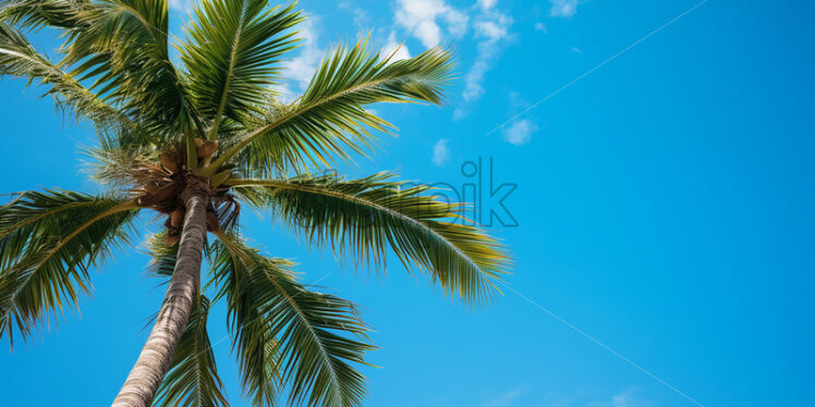 A palm tree and the blue sky - Starpik Stock