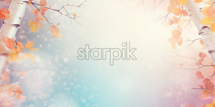 A pastel background with trees - Starpik Stock