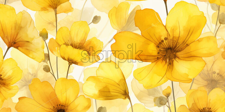 A pattern of yellow flowers - Starpik Stock