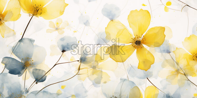 A pattern of yellow flowers - Starpik Stock