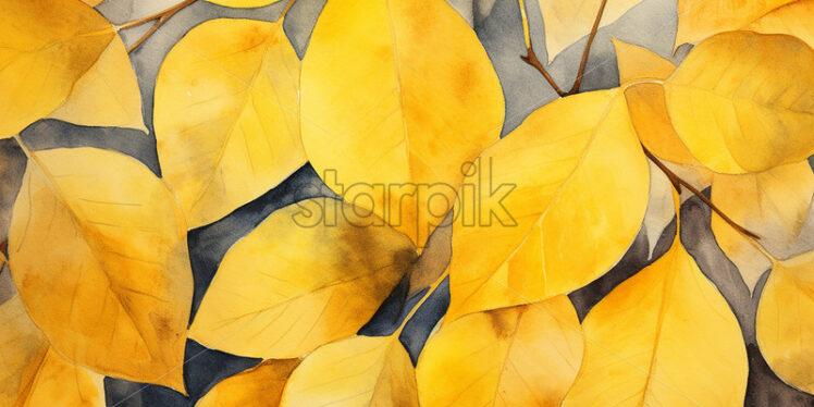 A pattern of yellow leaves - Starpik Stock