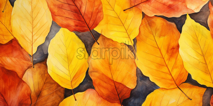 A pattern of yellow leaves - Starpik Stock