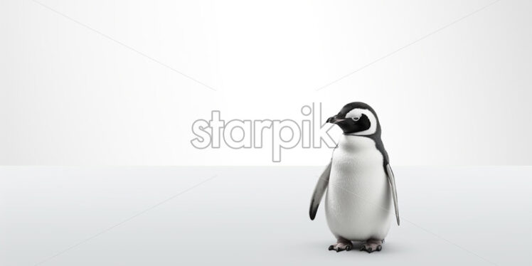 A penguin on a white background - Starpik Stock