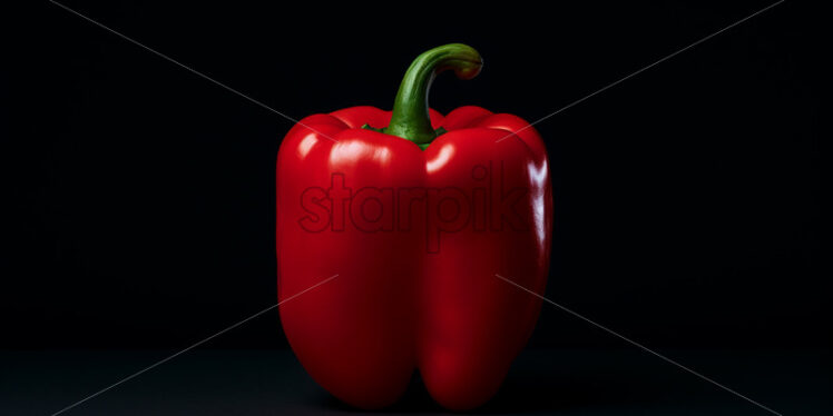 A pepper on a black background - Starpik Stock