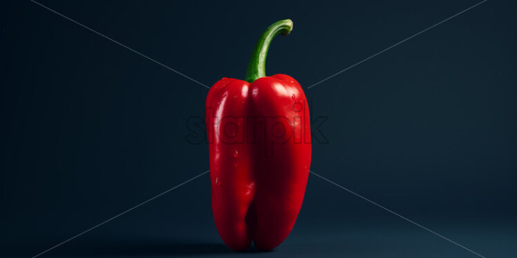 A pepper on a black background - Starpik Stock