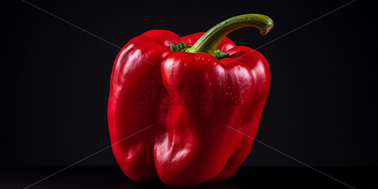 A pepper on a black background - Starpik Stock