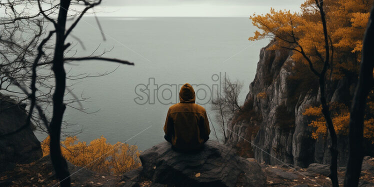 A person admiring an amazing view - Starpik Stock