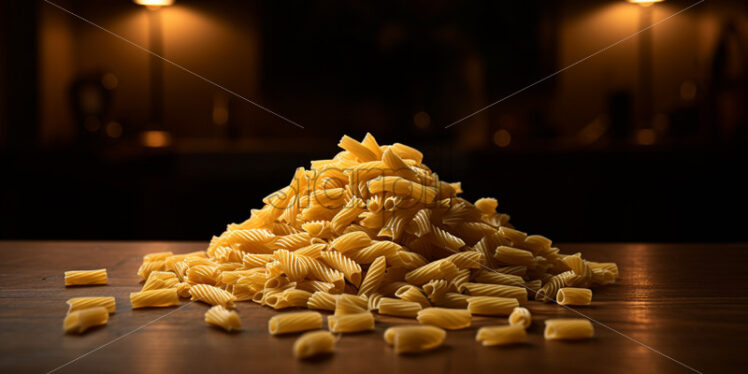 A pile of pasta on a table - Starpik Stock