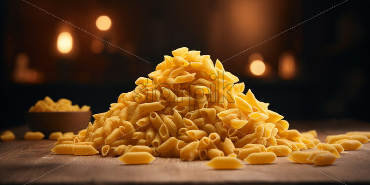 A pile of pasta on a table - Starpik Stock