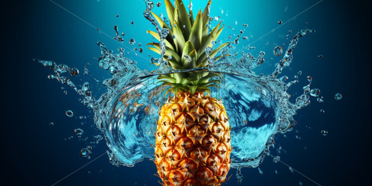 A pineapple in the water - Starpik Stock