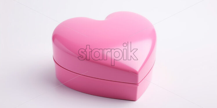 A pink heart-shaped gift box - Starpik Stock