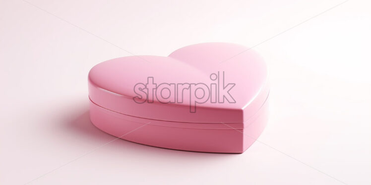 A pink heart-shaped gift box - Starpik Stock