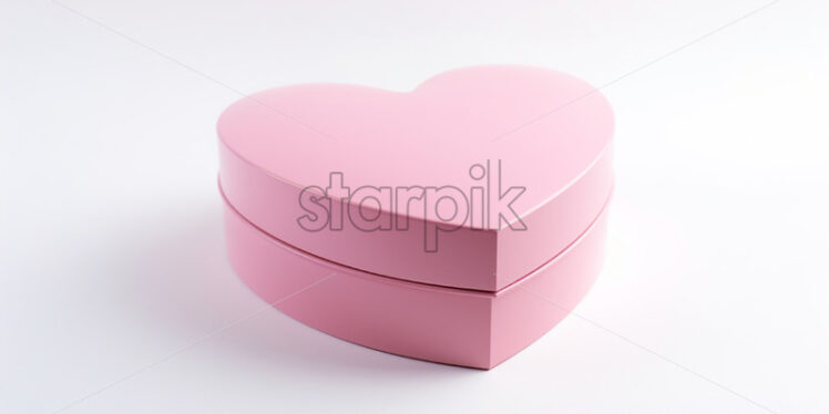 A pink heart-shaped gift box - Starpik Stock