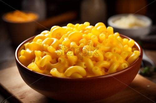 A plate with macaroni and cheese - Starpik Stock