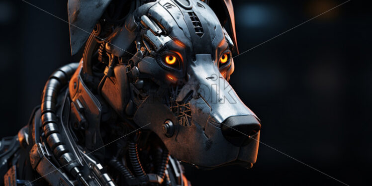 A portrait of a cyborg dog - Starpik Stock