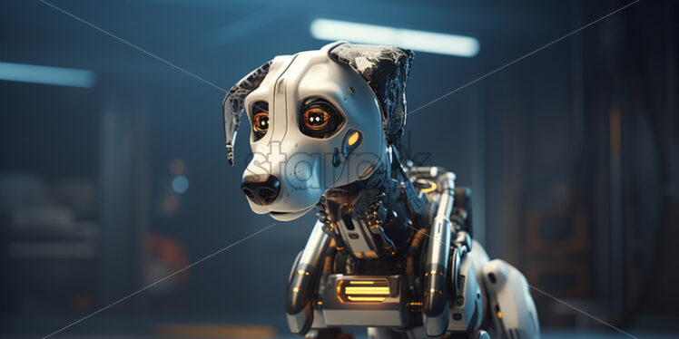 A portrait of a cyborg dog - Starpik Stock