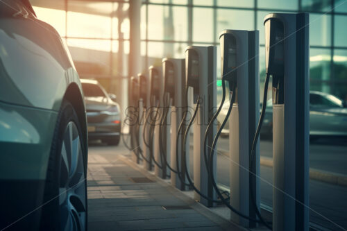 A recharging station for electric cars - Starpik Stock