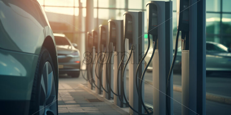 A recharging station for electric cars - Starpik Stock