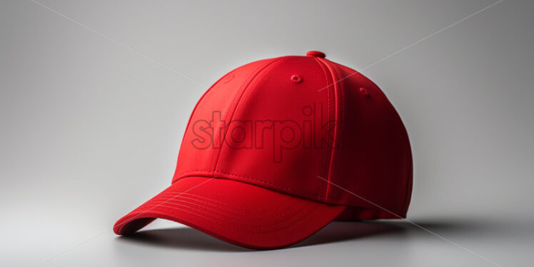 A red baseball cap on a white background - Starpik Stock